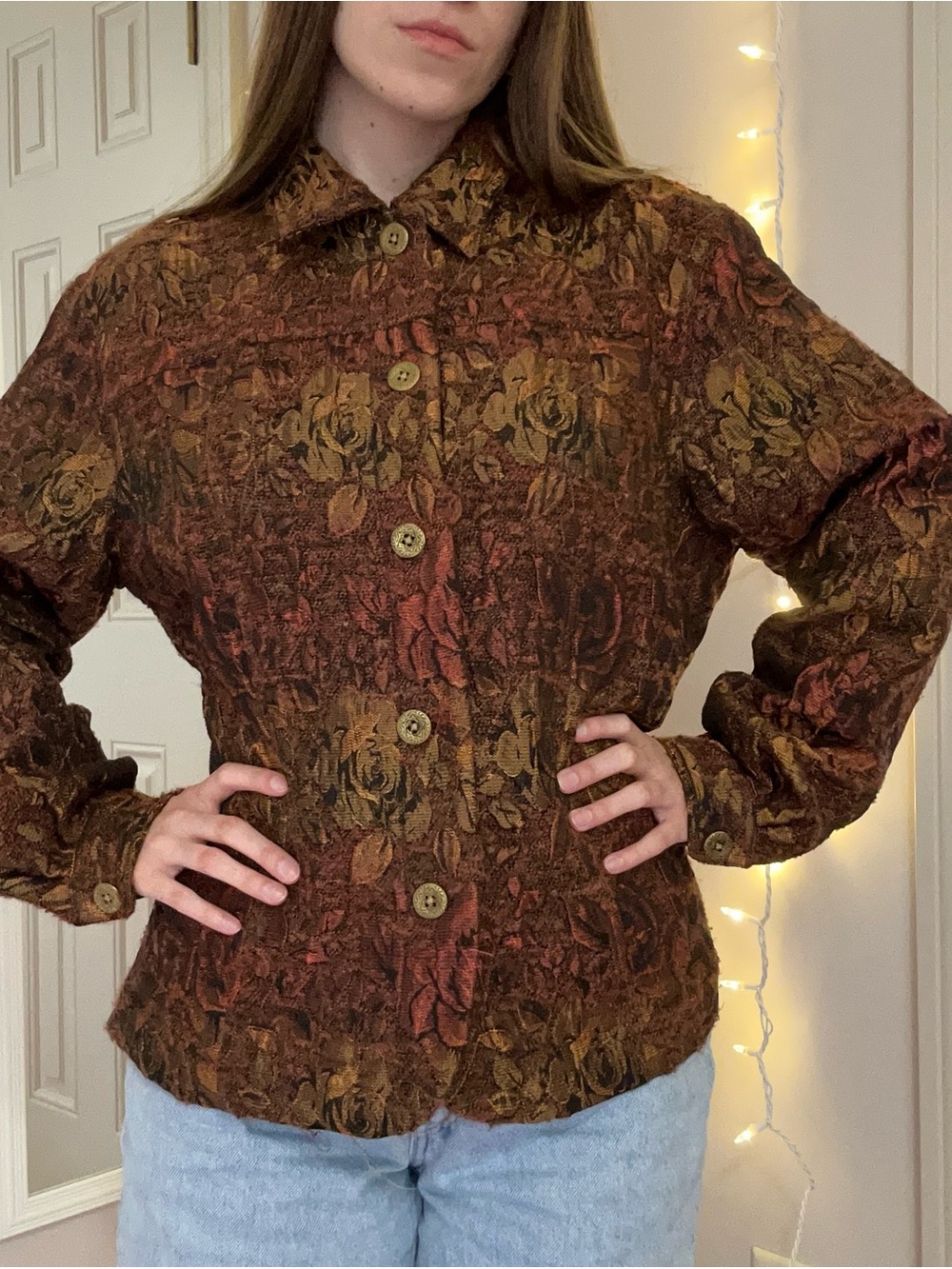 Fall Colored Button Up Jacket - Picture 3 of 7
